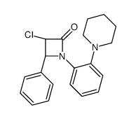 (3S,4S)-3-chloro-4-phenyl-1-(2-piperidin-1-ylphenyl)azetidin-2-one结构式