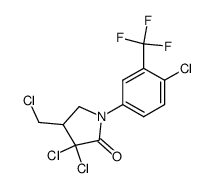 1-(3'-trifluoromethyl-4'-chlorophenyl)-3,3-dichloro-4-chloromethyl-2-pyrrolidone结构式