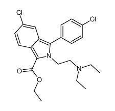 ethyl 5-chloro-3-(4-chlorophenyl)-2-[2-(diethylamino)ethyl]isoindole-1-carboxylate结构式