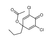 (3,5-dichloro-4-oxo-1-propylcyclohexa-2,5-dien-1-yl) acetate Structure