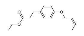 cis-3-<4'-(But-2-enyl-1-oxy)phenyl>propionsaeureethylester Structure