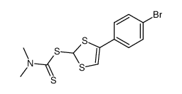 Dimethyl-dithiocarbamic acid 4-(4-bromo-phenyl)-[1,3]dithiol-2-yl ester结构式