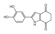 2-(3,4-dihydroxyphenyl)-5,6-dihydro-1H-indole-4,7-dione结构式