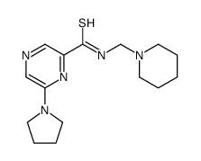 N-(piperidin-1-ylmethyl)-6-pyrrolidin-1-ylpyrazine-2-carbothioamide Structure