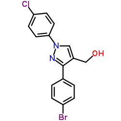 (3-(4-BROMOPHENYL)-1-(4-CHLOROPHENYL)-1H-PYRAZOL-4-YL)METHANOL结构式