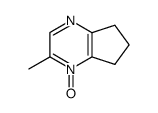 5H-Cyclopentapyrazine,6,7-dihydro-2-methyl-,1-oxide(9CI) structure