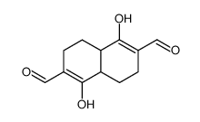 1,5-Dihydroxy-3,4,4a,7,8,8a-hexahydro-naphthalene-2,6-dicarbaldehyde结构式