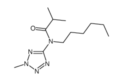 N-hexyl-2-methyl-N-(2-methyltetrazol-5-yl)propanamide结构式