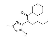 cyclohexanecarboxylic acid butyl-(4-chloro-1-methyl-1H-pyrazol-3-yl)-amide Structure