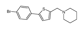 1-[[5-(4-bromophenyl)thiophen-2-yl]methyl]piperidine结构式