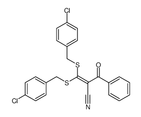 2-Benzoyl-3,3-bis-(4-chloro-benzylsulfanyl)-acrylonitrile Structure