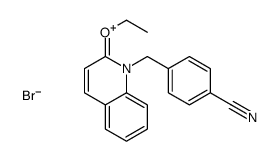 4-[(2-ethoxyquinolin-1-ium-1-yl)methyl]benzonitrile,bromide Structure