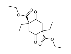 1,4-diethyl-2,5-dioxo-cyclohexane-1r,4t()-dicarboxylic acid diethyl ester结构式