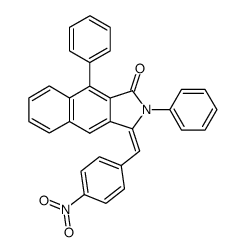 3-(4-nitro-benzylidene)-2,9-diphenyl-2,3-dihydro-benzo[f]isoindol-1-one Structure