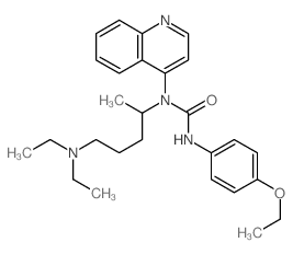 Urea,N-[4-(diethylamino)-1-methylbutyl]-N'-(4-ethoxyphenyl)-N-4-quinolinyl- structure