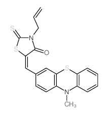 4-Thiazolidinone,5-[(10-methyl-10H-phenothiazin-3-yl)methylene]-3-(2-propen-1-yl)-2-thioxo-结构式