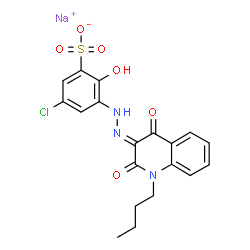 sodium 3-[(1-butyl-1,2-dihydro-4-hydroxy-2-oxo-3-quinolyl)azo]-5-chloro-2-hydroxybenzenesulphonate Structure