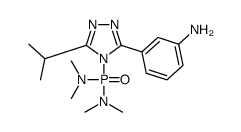 3-[4-[bis(dimethylamino)phosphoryl]-5-propan-2-yl-1,2,4-triazol-3-yl]aniline结构式