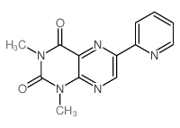 2,4(1H,3H)-Pteridinedione,1,3-dimethyl-6-(2-pyridinyl)- Structure