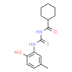 N-{[(2-hydroxy-5-methylphenyl)amino]carbonothioyl}cyclohexanecarboxamide结构式
