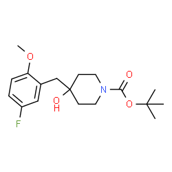 tert-butyl 4-(5-fluoro-2-methoxybenzyl)-4-hydroxypiperidine-1-carboxylate Structure