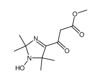 3-(1-hydroxy-2,2,5,5-tetramethyl-2,5-dihydro-1H-imidazol-4-yl)-3-oxo-propionic acid methyl ester Structure