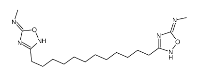N-methyl-3-[12-[5-(methylamino)-1,2,4-oxadiazol-3-yl]dodecyl]-1,2,4-oxadiazol-5-amine结构式
