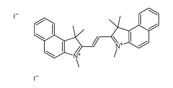 1,1,3-trimethyl-2-[2-(1,1,3-trimethylbenzo[e]indol-3-ium-2-yl)ethenyl]benzo[e]indol-3-ium,diiodide结构式