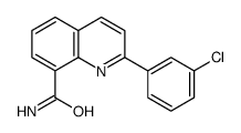 2-(3-chlorophenyl)quinoline-8-carboxamide结构式