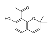 1-(7-hydroxy-2,2-dimethylchromen-8-yl)ethanone结构式