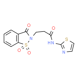 3-(1,1-dioxido-3-oxo-1,2-benzisothiazol-2(3H)-yl)-N-(1,3-thiazol-2-yl)propanamide结构式