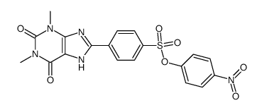 1,3-dimethyl-8-[4-[[[p-nitrophenyl]oxy]sulfonyl]phenyl]xanthine结构式