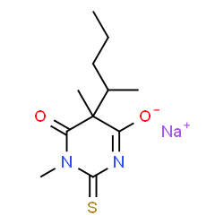 1,5-Dimethyl-5-(1-methylbutyl)-2-sodiothio-4,6(1H,5H)-pyrimidinedione structure