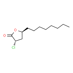 trans-3-chlorodihydro-5-octylfuran-2(3H)-one structure