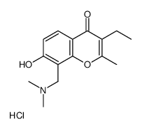 (3-ethyl-7-hydroxy-2-methyl-4-oxochromen-8-yl)methyl-dimethylazanium,chloride结构式