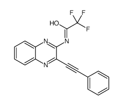 2,2,2-trifluoro-N-[3-(2-phenylethynyl)quinoxalin-2-yl]acetamide Structure