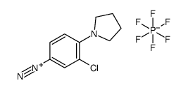 3-chloro-4-(1-pyrrolidinyl)benzenediazonium hexafluorophosphate structure