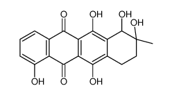 7,8,9,10-Tetrahydro-1,6,7,8,11-pentahydroxy-8-methyl-5,12-naphthacenedione结构式