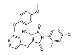 1-(4-chloro-2-methylphenyl)-3-(2,5-dimethoxyanilino)-4-phenylsulfanylpyrrole-2,5-dione Structure