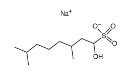 sodium 1-hydroxy-3,7-dimethyloctanesulphonate结构式