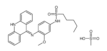 N-[4-(acridin-9-ylamino)-3-methoxyphenyl]pentane-1-sulfonamide,methanesulfonic acid结构式