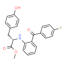 (S)-methyl 2-(2-(4-fluorobenzoyl)phenylamino)-3-(4-hydroxyphenyl)propanoate结构式