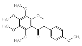 4H-1-Benzopyran-4-one,5,6,7,8-tetramethoxy-3-(4-methoxyphenyl)-结构式
