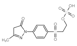 2-(4-(3-methyl-5-oxo-4,5-dihydropyrazol-1-yl)phenylsulfonyl)ethyl hydrogen sulfate结构式