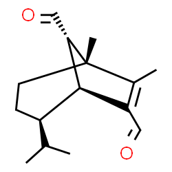 (1R,5S,8-anti)-1,7-Dimethyl-4α-isopropylbicyclo[3.2.1]oct-6-ene-6,8-dicarbaldehyde picture