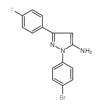 1-(4-BROMOPHENYL)-3-(4-FLUOROPHENYL)-1H-PYRAZOL-5-AMINE结构式
