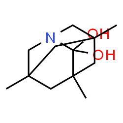 1-Azatricyclo[3.3.1.13,7]decane-2,2-diol, 3,5,7-trimethyl- (9CI)结构式