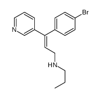 3-(4-bromophenyl)-N-propyl-3-pyridin-3-ylprop-2-en-1-amine Structure