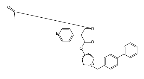 [8-methyl-8-[(4-phenylphenyl)methyl]-8-azoniabicyclo[3.2.1]octan-3-yl] 3-acetyloxy-2-phenylpropanoate,bromide Structure