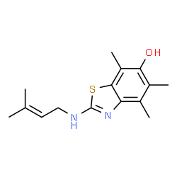 6-Benzothiazolol,4,5,7-trimethyl-2-[(3-methyl-2-butenyl)amino]- (9CI) structure